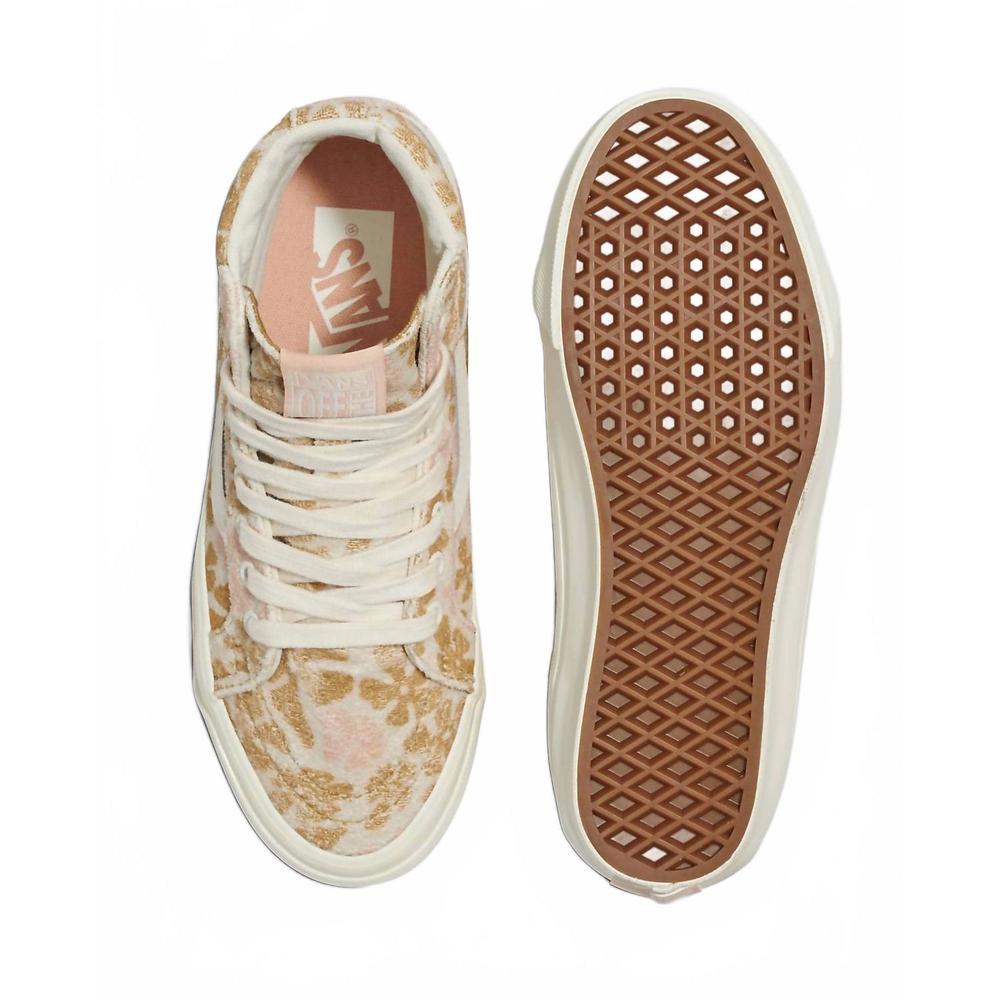 NEW VANS women's sk8-hi reissue 38 sneaker in groovy floral peach - Picture 2 of 4